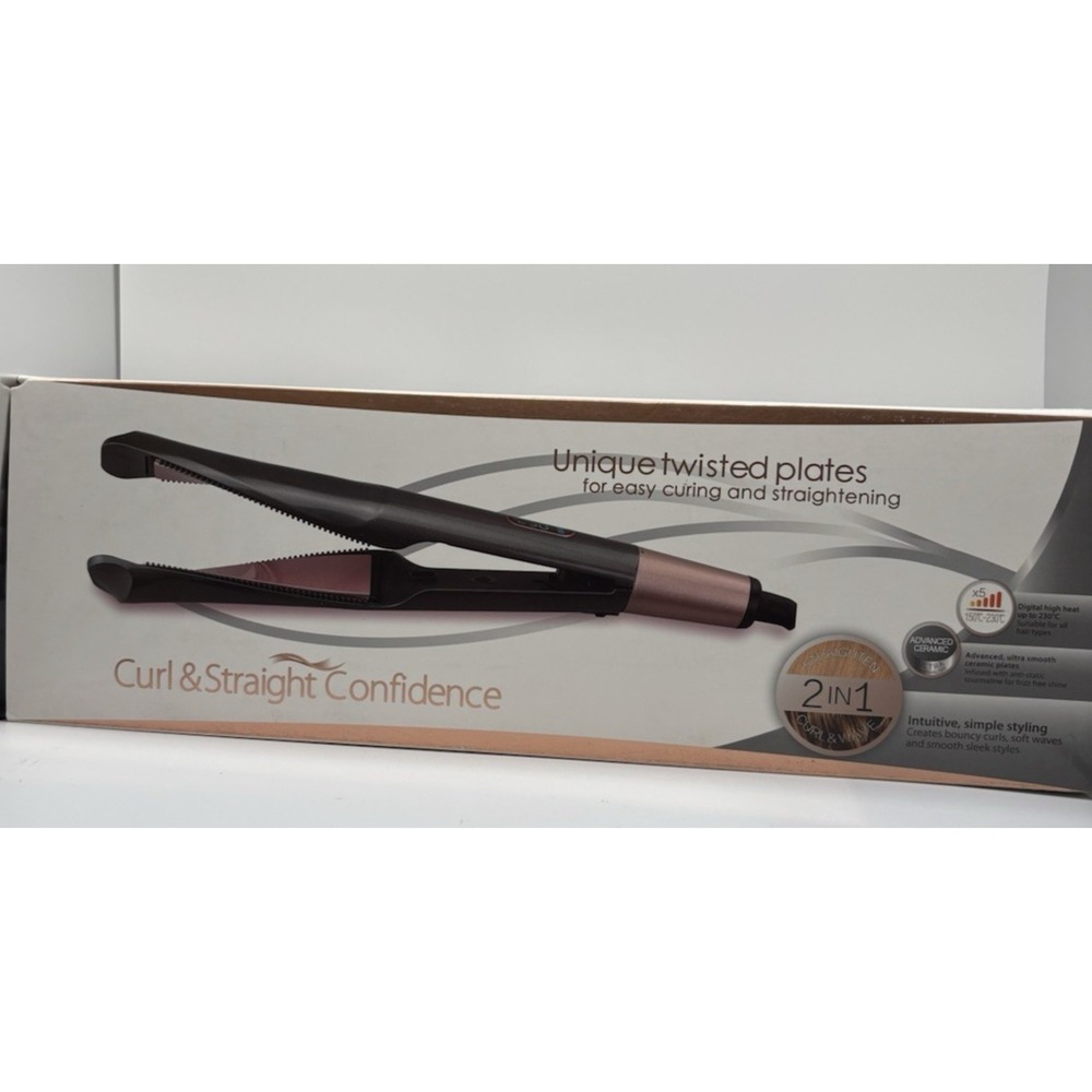 Curl And Straight Confidence - 2 In 1 Straighten~Curl~Wave -‎ New